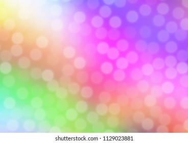 Light Multicolor, Rainbow vector bokeh and colorful pattern. Colorful abstract illustration with gradient. A completely new template for your design.