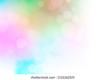 Light Multicolor, Rainbow vector bokeh template. Creative illustration in halftone style with gradient. A new texture for your design.