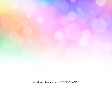 Light Multicolor, Rainbow vector bokeh pattern. Creative illustration in halftone style with gradient. The blurred design can be used for your web site.