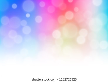 Light Multicolor, Rainbow vector bokeh template. Shining colorful illustration in a Brand new style. The template can be used for your brand book.