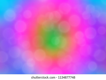 Light Multicolor, Rainbow vector bokeh and colorful pattern. An elegant bright illustration with gradient. The template for backgrounds of cell phones.