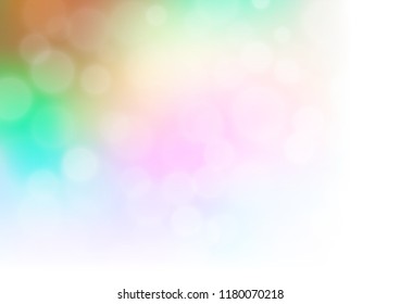 Light Multicolor, Rainbow vector bokeh template. A vague abstract illustration with gradient. The background for your creative designs.