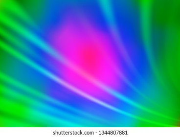 Light Multicolor, Rainbow vector bokeh template. Modern geometrical abstract illustration with gradient. Brand new style for your business design.