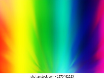Light Multicolor, Rainbow vector bokeh template. Modern geometrical abstract illustration with gradient. A completely new design for your business.