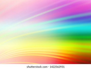 Light Multicolor, Rainbow vector bokeh template. Creative illustration in halftone style with gradient. The template can be used for your brand book.