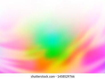 Light Multicolor, Rainbow vector bokeh template. An elegant bright illustration with gradient. The template can be used for your brand book.