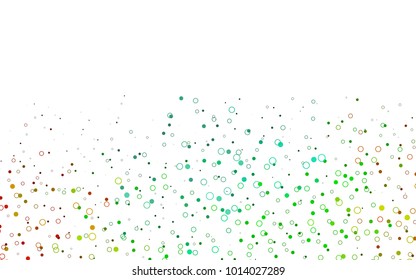 Light Multicolor, Rainbow vector  cover with spots. Abstract illustration with colored bubbles in nature style. The pattern can be used for ads, leaflets of liquid.