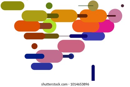 Light Multicolor, Rainbow vector cover with rounded stripes. Blurred decorative design in simple style with lines. Smart design for your business advert.