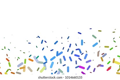 Light Multicolor, Rainbow vector cover with rounded stripes. Shining colored illustration with rounded stripes. Best design for your ad, poster, banner.