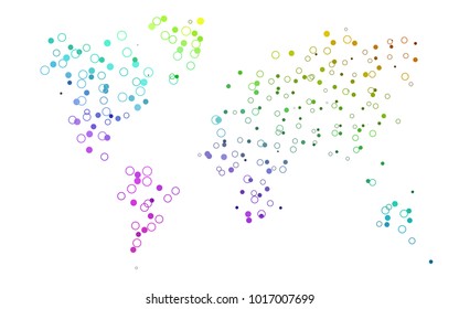 Light Multicolor, Rainbow vector  cover with spots. Abstract illustration with colored bubbles in nature style. New design for ad, poster, banner of your website.