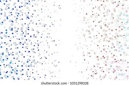 Light Multicolor, Rainbow vector  cover with spots. Blurred decorative design in abstract style with bubbles. The pattern can be used for aqua ad, booklets.