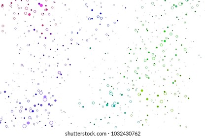 Light Multicolor, Rainbow vector  cover with spots. Glitter abstract illustration with blurred drops of rain. The pattern can be used for beautiful websites.