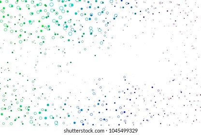 Light Multicolor, Rainbow vector  cover with spots. Blurred bubbles on abstract background with colorful gradient. The pattern can be used for ads, leaflets of liquid.
