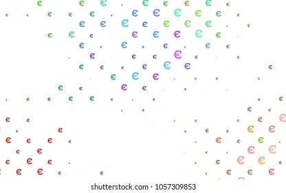 Light Multicolor, Rainbow vector cover with financial symbols. Abstract illustration with colored financial digital symbols. The pattern can be used as ads, poster, banner for payments.