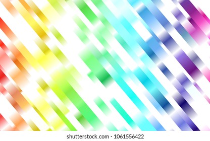 Light Multicolor, Rainbow vector cover with long lines. Blurred decorative design in simple style with lines. The pattern can be used for busines ad, booklets, leaflets