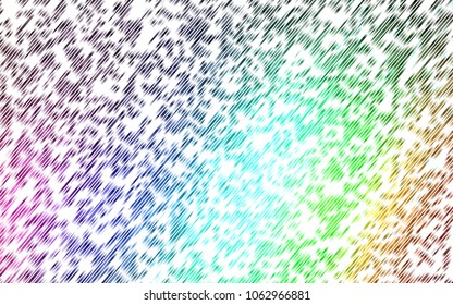 Light Multicolor, Rainbow vector cover with long lines. Glitter abstract illustration with colored sticks. The pattern can be used for websites.