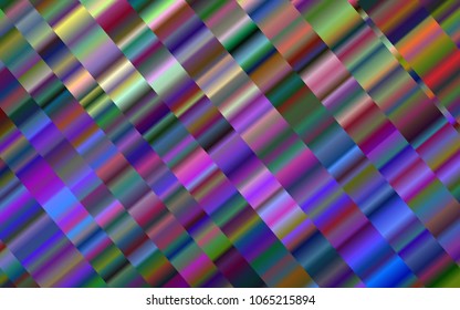 Light Multicolor, Rainbow vector cover with long lines. Lines on blurred abstract background with gradient. The template can be used as a background.