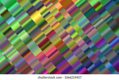 Light Multicolor, Rainbow vector cover with long lines. Blurred decorative design in simple style with lines. The pattern can be used for websites.