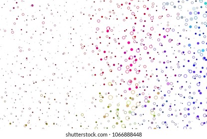 Light Multicolor, Rainbow vector  cover with spots. Abstract illustration with colored bubbles in nature style. The pattern can be used for beautiful websites.