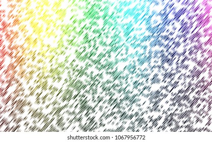 Light Multicolor, Rainbow vector cover with long lines. Decorative shining illustration with lines on abstract template. Smart design for your business advert.
