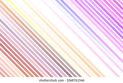 Light Multicolor, Rainbow vector cover with long lines. Lines on blurred abstract background with gradient. Smart design for your business advert.