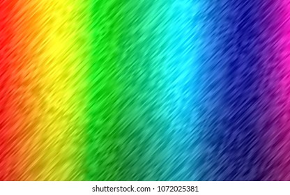 Light Multicolor, Rainbow vector cover with long lines. Decorative shining illustration with lines on abstract template. The pattern can be used for websites.