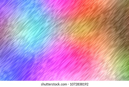 Light Multicolor, Rainbow vector cover with long lines. Blurred decorative design in simple style with lines. The pattern can be used as ads, poster, banner for commercial.