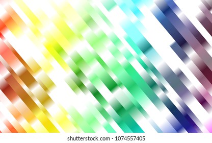 Light Multicolor, Rainbow vector cover with long lines. Glitter abstract illustration with colored sticks. The pattern can be used for busines ad, booklets, leaflets