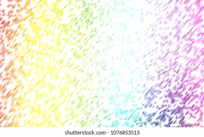 Light Multicolor, Rainbow vector cover with long lines. Modern geometrical abstract illustration with staves. Best design for your ad, poster, banner.