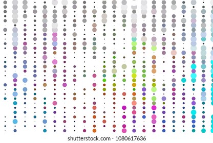 Light Multicolor, Rainbow vector  cover with spots. Illustration with set of shining colorful abstract circles. The pattern can be used for aqua ad, booklets.