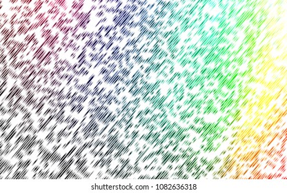 Light Multicolor, Rainbow vector cover with long lines. Modern geometrical abstract illustration with staves. The pattern can be used for busines ad, booklets, leaflets