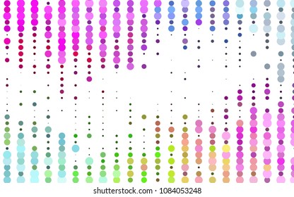 Light Multicolor, Rainbow vector  cover with spots. Glitter abstract illustration with blurred drops of rain. The pattern can be used for beautiful websites.