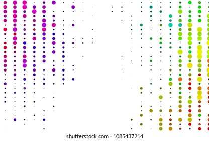 Light Multicolor, Rainbow vector  cover with spots. Beautiful colored illustration with blurred circles in nature style. The pattern can be used for beautiful websites.