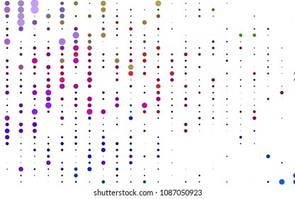 Light Multicolor, Rainbow vector  cover with spots. Beautiful colored illustration with blurred circles in nature style. New design for ad, poster, banner of your website.