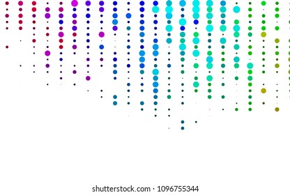 Light Multicolor, Rainbow vector  cover with spots. Illustration with set of shining colorful abstract circles. New design for ad, poster, banner of your website.