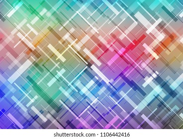 Light Multicolor, Rainbow vector cover with long lines. Shining colored illustration with narrow lines. The pattern can be used for websites.