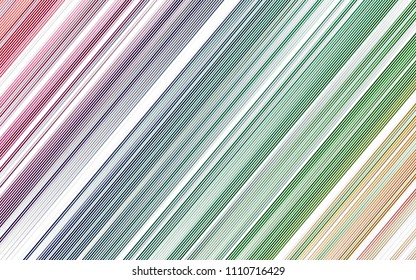 Light Multicolor, Rainbow vector cover with long lines. Decorative shining illustration with lines on abstract template. The pattern can be used for websites.