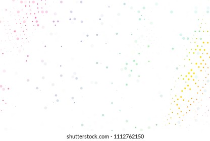Light Multicolor, Rainbow vector  cover with spots. Modern abstract illustration with colorful water drops. Completely new template for your brand book.