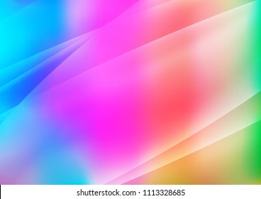 Light Multicolor, Rainbow vector cover. Decorative shining illustration with lines on abstract template. Best design for your ad, poster, banner.