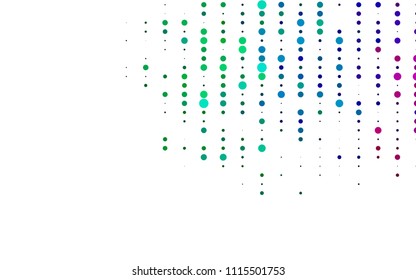 Light Multicolor, Rainbow vector  cover with spots. Illustration with set of shining colorful abstract circles. Pattern can be used as texture of water, rain drops.