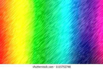 Light Multicolor, Rainbow vector cover with long lines. Shining colored illustration with narrow lines. Best design for your ad, poster, banner.