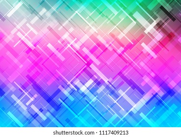 Light Multicolor, Rainbow vector cover with long lines. Blurred decorative design in simple style with lines. Best design for your ad, poster, banner.