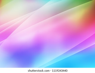 Light Multicolor, Rainbow vector cover with long lines. Modern geometrical abstract illustration with staves. Smart design for your business advert.
