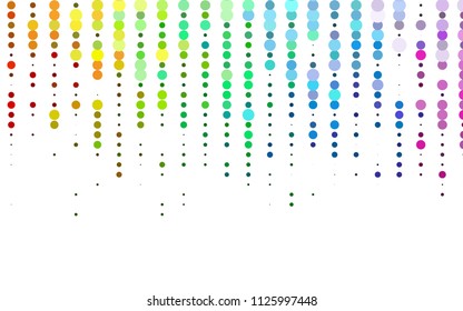 Light Multicolor, Rainbow vector  cover with spots. Illustration with set of shining colorful abstract circles. The pattern can be used for beautiful websites.
