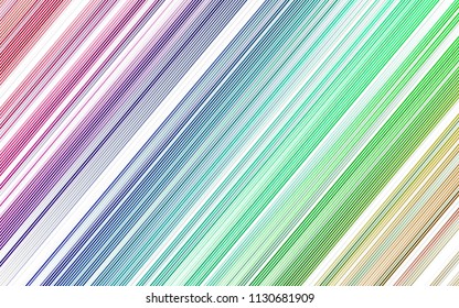 Light Multicolor, Rainbow vector cover with long lines. Decorative shining illustration with lines on abstract template. Best design for your ad, poster, banner.