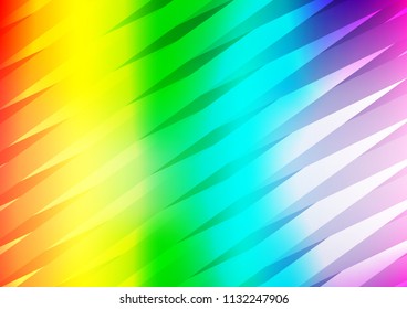 Light Multicolor, Rainbow vector cover with long lines. Blurred decorative design in simple style with lines. The pattern can be used as ads, poster, banner for commercial.