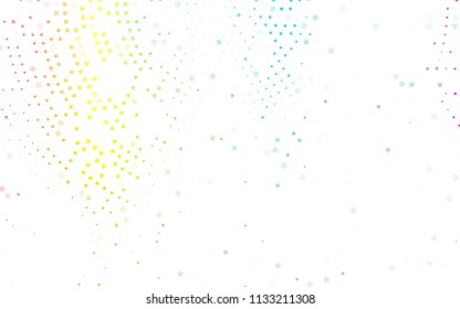Light Multicolor, Rainbow vector  cover with spots. Illustration with set of shining colorful abstract circles. Pattern can be used as texture of water, rain drops.