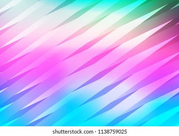 Light Multicolor, Rainbow vector cover with long lines. Glitter abstract illustration with colored sticks. The pattern can be used for busines ad, booklets, leaflets