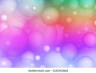 Light Multicolor, Rainbow vector cover with spots. Modern abstract illustration with colorful water drops. Beautiful design for your business natural advert.