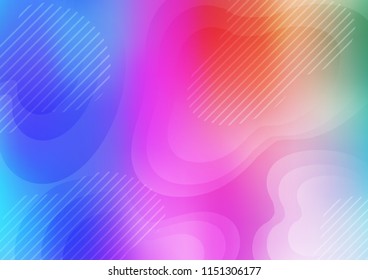 Light Multicolor, Rainbow vector cover with long lines. Blurred decorative design in simple style with lines. The pattern can be used for websites.